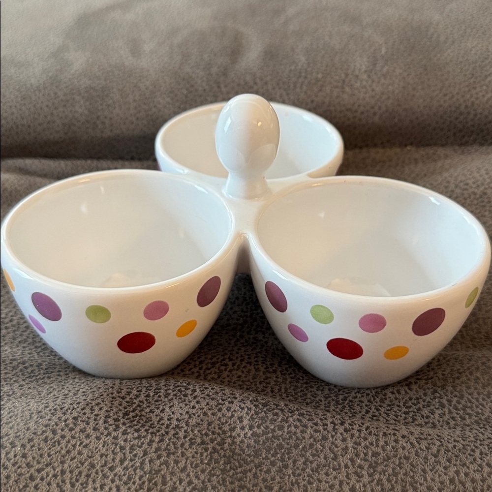 Pampered Chef Simple Additions Dots Trio bowl serving dish